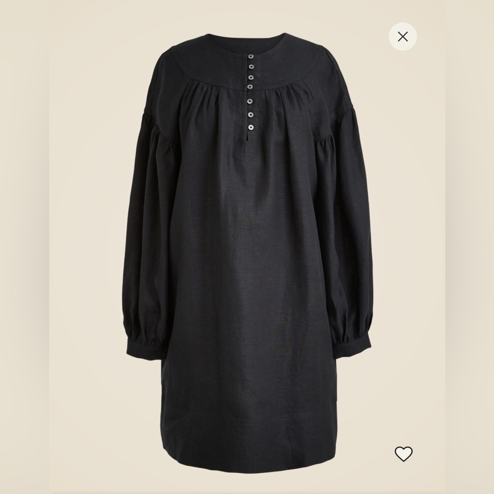 J. Crew Black Linen Dress